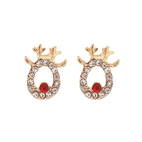 Christmas Earrings Alloy Snowflake Diamond Bell Christmas Tree Cartoon Character Rhombus Ushaped Dropshaped Geometric Animal Zodiac Electroplated
