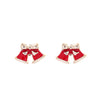 Christmas Earrings Alloy Snowflake Diamond Bell Christmas Tree Cartoon Character Rhombus Ushaped Dropshaped Geometric Animal Zodiac Electroplated