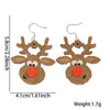 Christmas Earrings Cartoon Santa Claus Elk Snowman Bell Silverplated