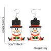 Christmas Earrings Cartoon Santa Claus Elk Snowman Bell Silverplated