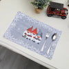 Christmas Fashion Santa Claus Snowflake Linen Nonwoven Family Gathering Placemat 1 Piece
