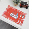 Christmas Fashion Santa Claus Snowflake Linen Nonwoven Family Gathering Placemat 1 Piece