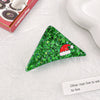 Christmas Glitter Acrylic Handmade Women's Hair Grab Clip