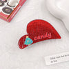 Christmas Glitter Acrylic Handmade Women's Hair Grab Clip