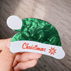 Christmas Glitter Acrylic Handmade Women's Hair Grab Clip