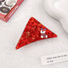Christmas Glitter Acrylic Handmade Women's Hair Grab Clip