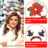 Christmas Hair Band Bow Antler Head Buckle Plastic Cartoon Christmas Tree Snowman Headwear For Children
