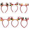 Christmas Hair Band Plastic Flocking Antler Cartoon Headwear