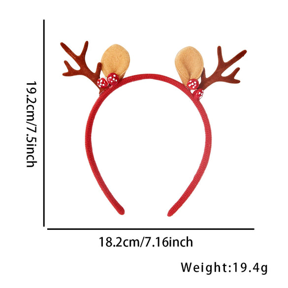Christmas Hair Band Plastic Flocking Antler Cartoon Headwear
