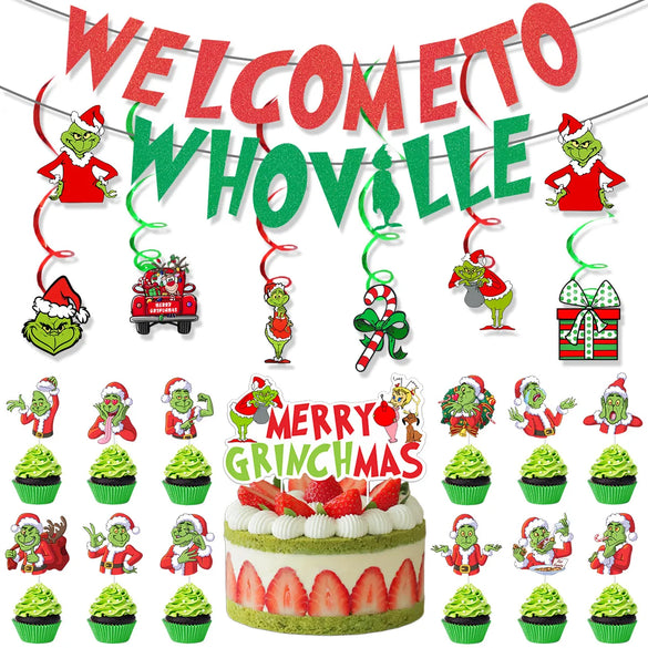 Christmas IG Style Funny Letter Monster Paper Party Festival Decorative Props