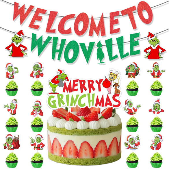 Christmas IG Style Funny Letter Monster Paper Party Festival Decorative Props