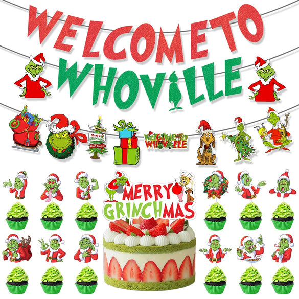 Christmas IG Style Funny Letter Monster Paper Party Festival Decorative Props