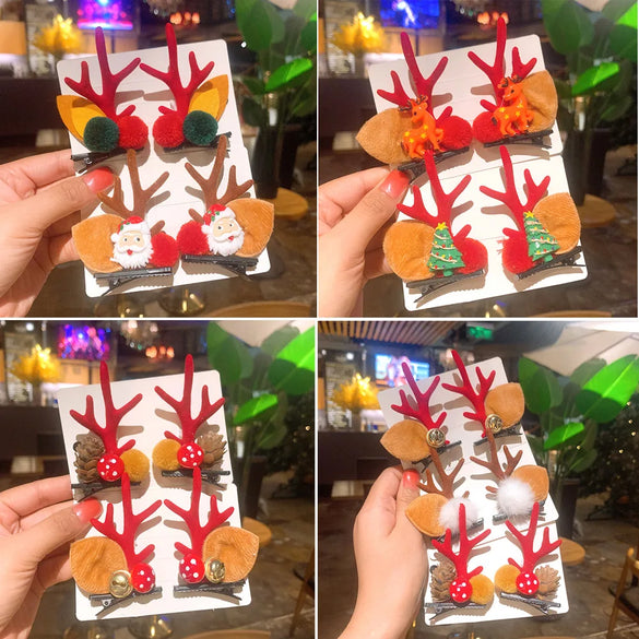 Christmas Moose Antler Hairpin Children Hairpin
