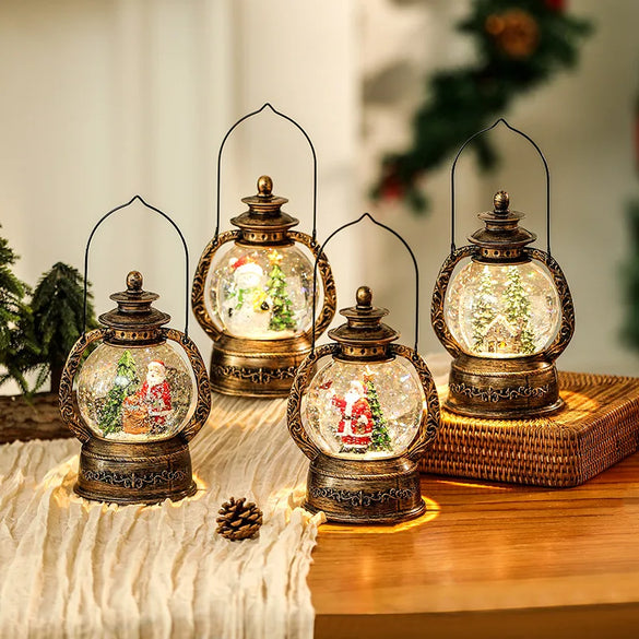 Christmas Nordic Style Cute Christmas Tree Santa Claus Snowman Plastic Resin Party Festival Ornaments Decorative Props