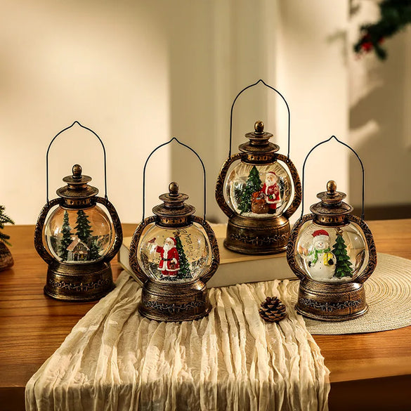 Christmas Nordic Style Cute Christmas Tree Santa Claus Snowman Plastic Resin Party Festival Ornaments Decorative Props