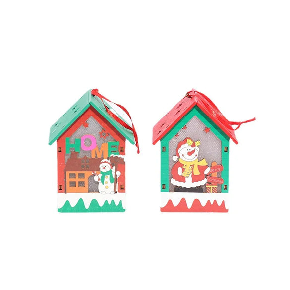 Christmas Pastoral Color Block Wood Holiday Daily