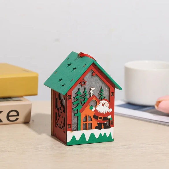 Christmas Pastoral Color Block Wood Holiday Daily