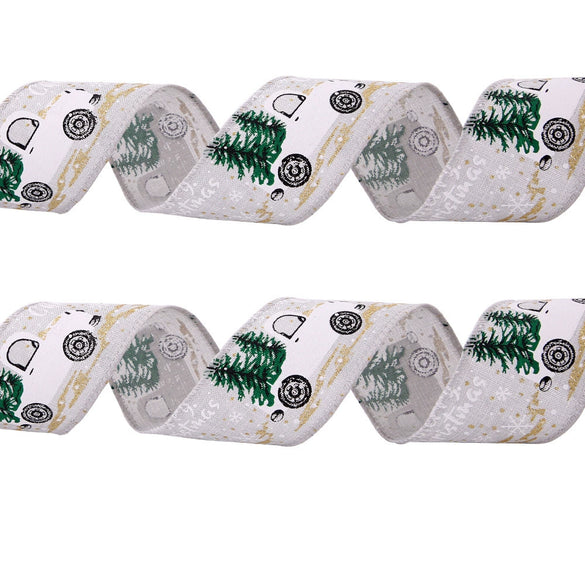 Christmas Ribbon Cloth Cartoon Style For Decorations And Gift Box Packaging