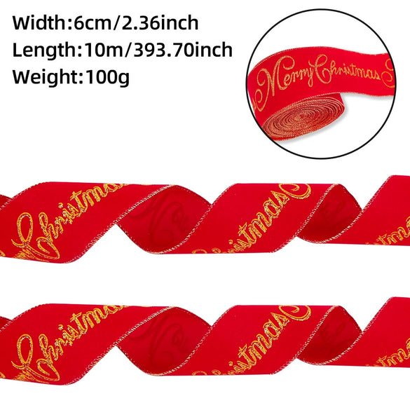 Christmas Ribbon Hanging Christmas Tree Decorations Polyester