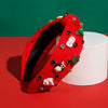 Christmas Series Cloth Hairband With Diamond Design And Festival Elements For Women
