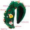 Christmas Series Cloth Hairband With Diamond Design And Festival Elements For Women