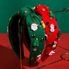 Christmas Series Cloth Hairband With Diamond Design And Festival Elements For Women