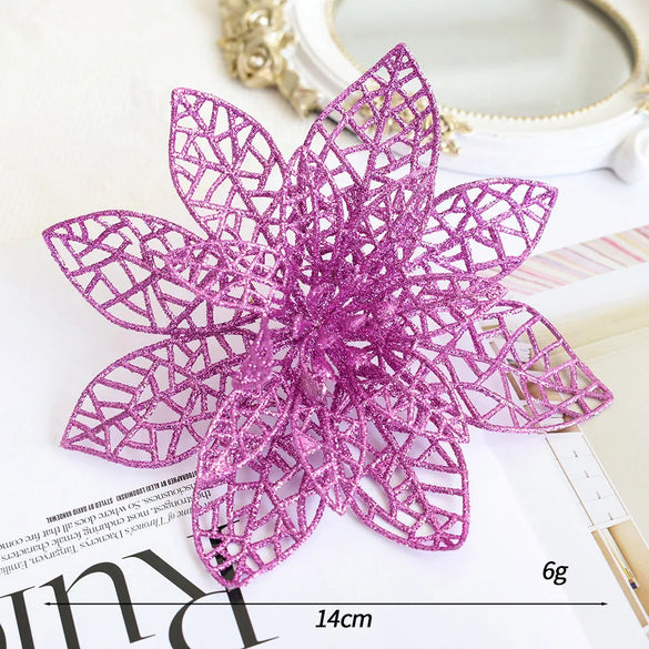 Christmas Simple Style Classic Style Flower Plastic Holiday Festival Hanging Ornaments Decorative Props
