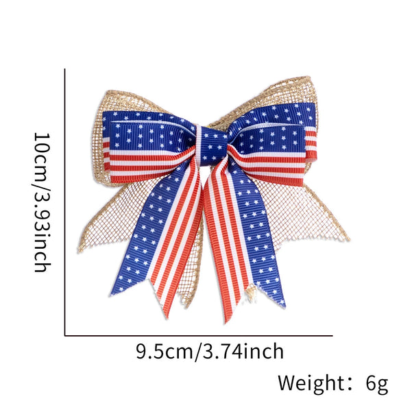 Christmas Small Double Layer Bow Gift Box Decoration Plaid Bow