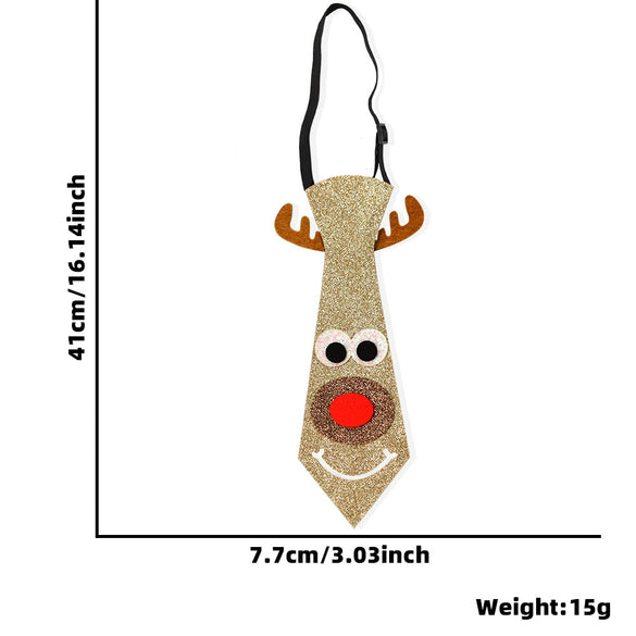 Christmas Tie With Cartoon Santa Elk Christmas Tree Snowman For Children As Party Costume Accessories And Gift
