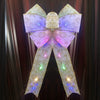 Christmas Tree Decoration Christmas Bow Pendant With Light Cartoon Style