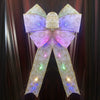 Christmas Tree Decoration Christmas Bow Pendant With Light Cartoon Style