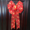 Christmas Tree Decoration Christmas Bow Pendant With Light Cartoon Style