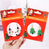 Christmas Tree Snowflake Earrings Plastic Alloy