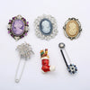 Christmas Zinc Alloy Brooch Pin With Electroplated Finish Geometric Doll Design Simple Unisex Fashion Accessory
