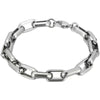 Chunky Cuban Link Bracelet In Titanium Steel With Geometric Square Buckle And Electroplated Hip Hop Street Style Design
