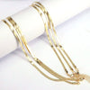 Classic Alloy Electroplated Gold Flat Snake Chain Necklace Geometric Fashion Jewelry Accessory Pendant Chain