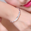 Classic Fashion Silver Plated Copper Love Interwoven Bracelet With Electroplated Craftsmanship For Women