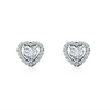 Classic Heartshaped Microinlaid 925 Sterling Silver Earrings For Women
