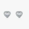 Classic Heartshaped Microinlaid 925 Sterling Silver Earrings For Women