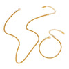Classic Keel Chain Necklace And Bracelet Set In Stainless Steel With Pvd Furnace Vacuum Real Gold Plating
