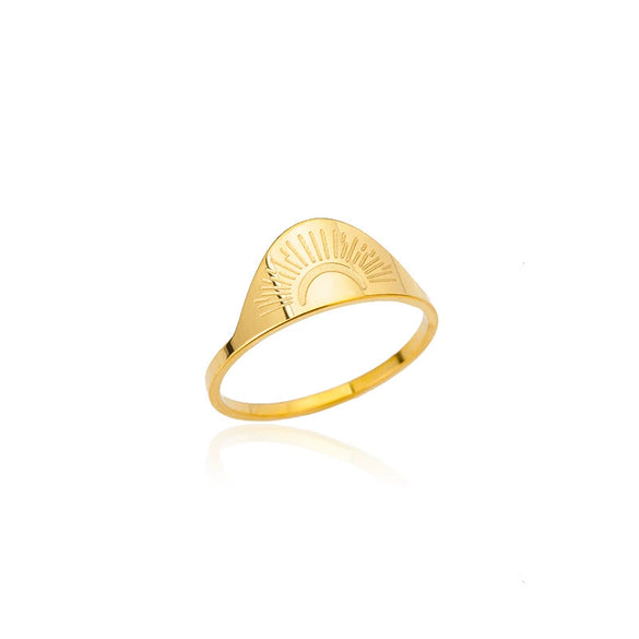 Classic Minimalist Elements Sun Moon Open Ring Stainless Steel Electroplated Jewelry For Men And Women