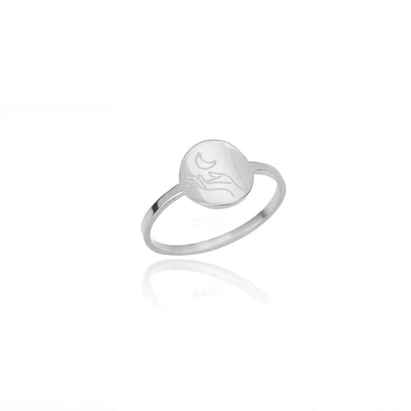 Classic Minimalist Elements Sun Moon Open Ring Stainless Steel Electroplated Jewelry For Men And Women
