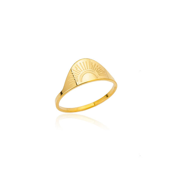 Classic Minimalist Elements Sun Moon Open Ring Stainless Steel Electroplated Jewelry For Men And Women