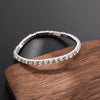 Classic Simple Rhinestone Diamond Shape Elastic Bracelet For Women Electroplated Fashion Jewelry
