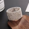 Classic Simple Rhinestone Diamond Shape Elastic Bracelet For Women Electroplated Fashion Jewelry