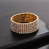 Classic Simple Rhinestone Diamond Shape Elastic Bracelet For Women Electroplated Fashion Jewelry