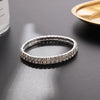 Classic Simple Rhinestone Diamond Shape Elastic Bracelet For Women Electroplated Fashion Jewelry
