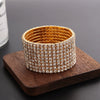 Classic Simple Rhinestone Diamond Shape Elastic Bracelet For Women Electroplated Fashion Jewelry