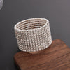 Classic Simple Rhinestone Diamond Shape Elastic Bracelet For Women Electroplated Fashion Jewelry