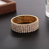 Classic Simple Rhinestone Diamond Shape Elastic Bracelet For Women Electroplated Fashion Jewelry